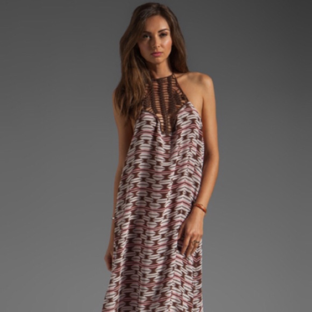 ACACIA POSITANO SILK DRESS IN NATIVE PRINT